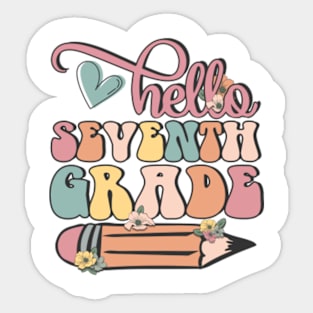 Hello 7th Grade Pencil Back to School Teacher Student Gift Sticker